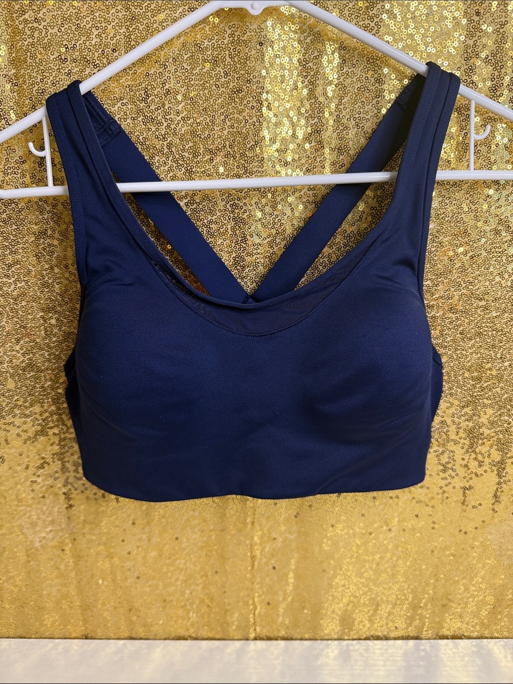 PINK Victoria's Secret Navy Cross-Back Sports Bra